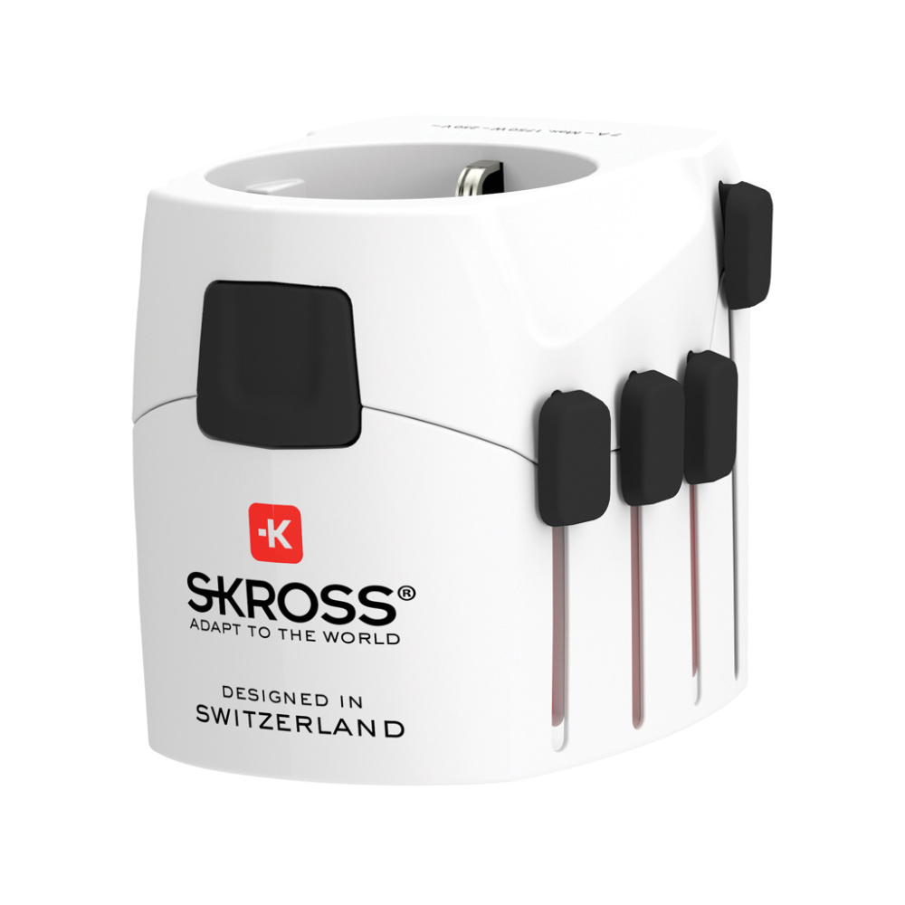 Logo trade promotional merchandise picture of: SKROSS Pro 3-Pole World Travel Adapter