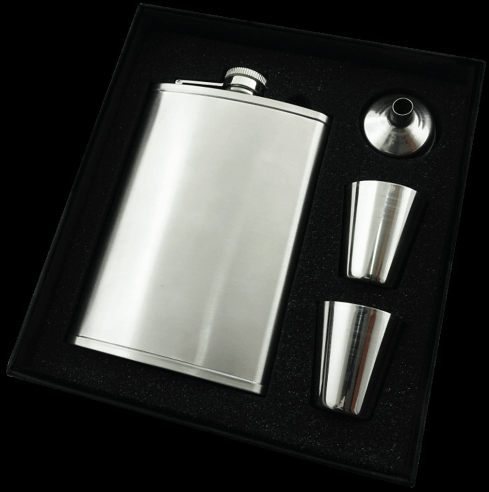 Logotrade promotional item picture of: Hip flask Set 92203600