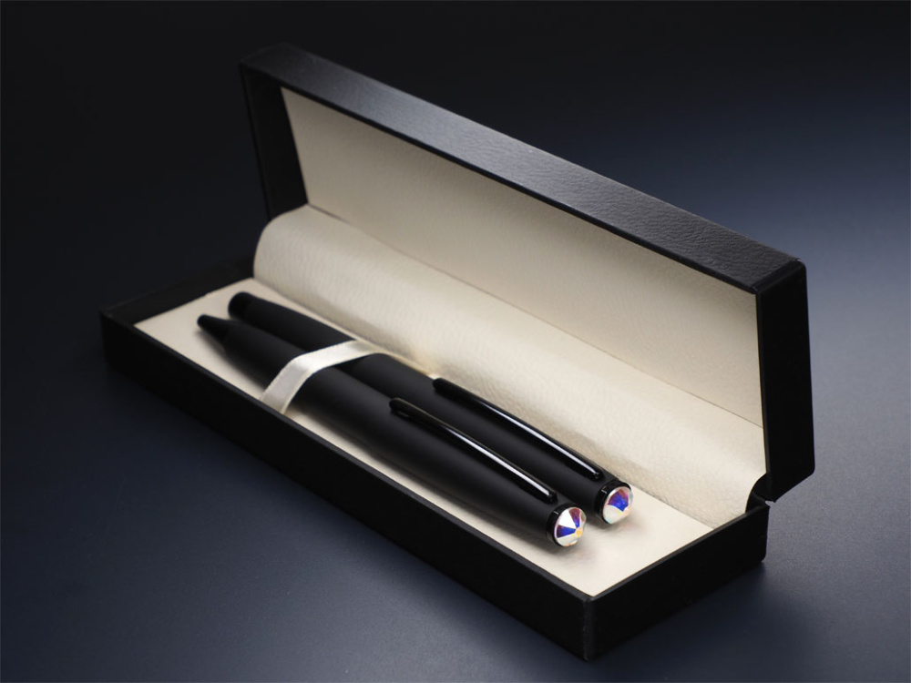 Logo trade promotional giveaways image of: Swarovski Crystal Pen set 1236036