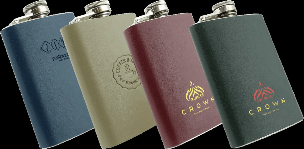 Logo trade business gifts image of: Hip flask 426119