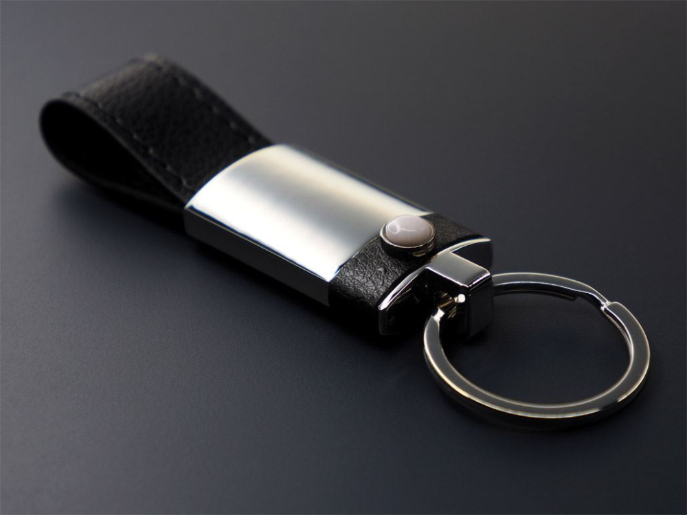 Logo trade corporate gifts image of: Opal stone Keyring 1294095