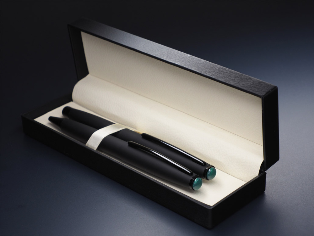 Logo trade promotional items picture of: Agate stone Pen set 1289036