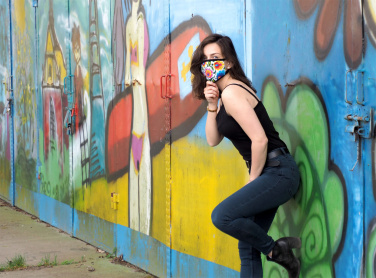 Logo trade corporate gifts picture of: MARS PRO cotton mask (size M) with pocket and HEPA filter 1380165