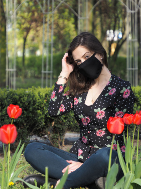 Logotrade promotional giveaway image of: MARS PRO cotton mask (size M) with pocket and HEPA filter 1380165