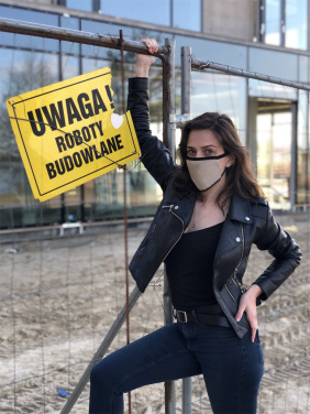 Logotrade promotional merchandise photo of: MARS PRO cotton mask (size M) with pocket and HEPA filter 1380165