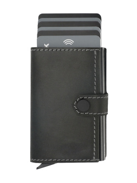 Logo trade corporate gifts image of: RFID wallet - Hunter Leather 2109284