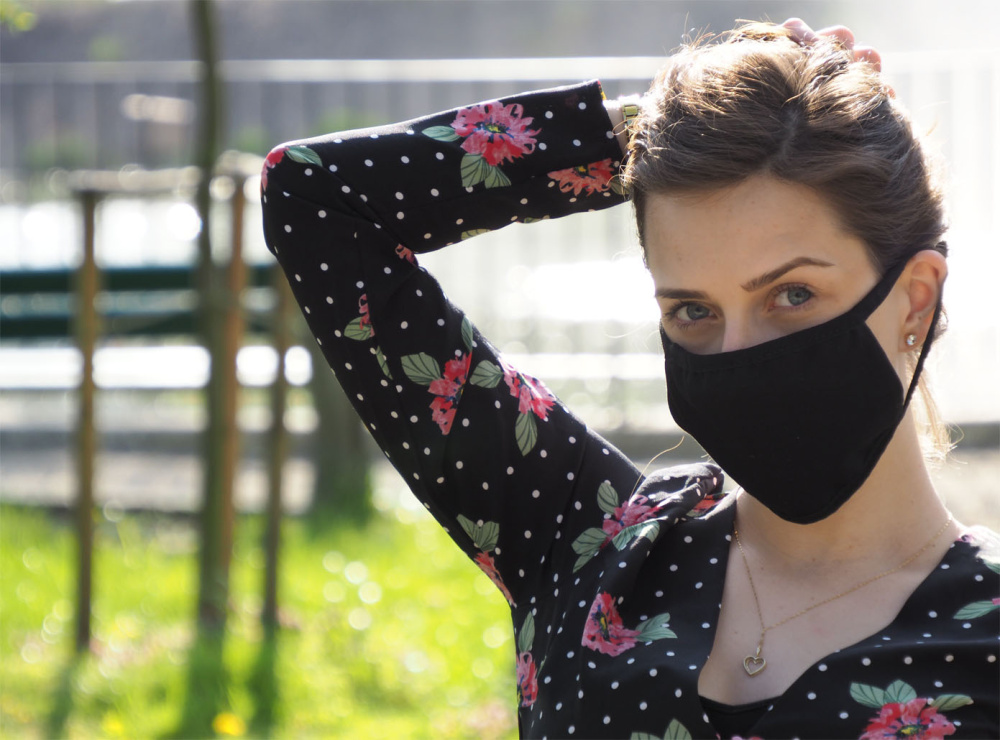 Logo trade promotional item photo of: MARS PRO cotton mask (size L) with pocket and HEPA filter 1570165