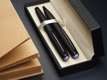 Logo trade corporate gifts image of: Amethyst Pen set  1288036