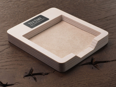 Logo trade promotional giveaways image of: Wooden memo card box 1832121