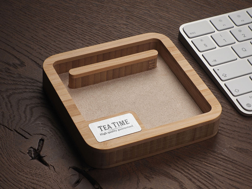 Logo trade promotional merchandise picture of: Wooden desk organiser 1846292