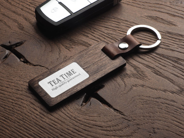 Logo trade promotional products image of: Wooden keyring 1853121