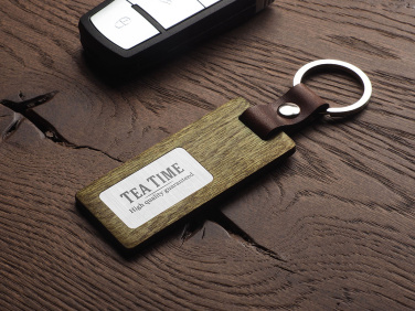 Logo trade promotional items image of: Wooden keyring 1853121