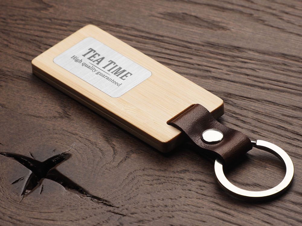 Logo trade promotional giveaways picture of: Wooden keyring 1853292