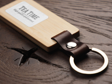 Logo trade promotional gift photo of: Wooden keyring 1853292