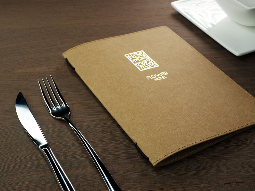 Logo trade promotional merchandise image of: Menu cover Ambiente 1180106