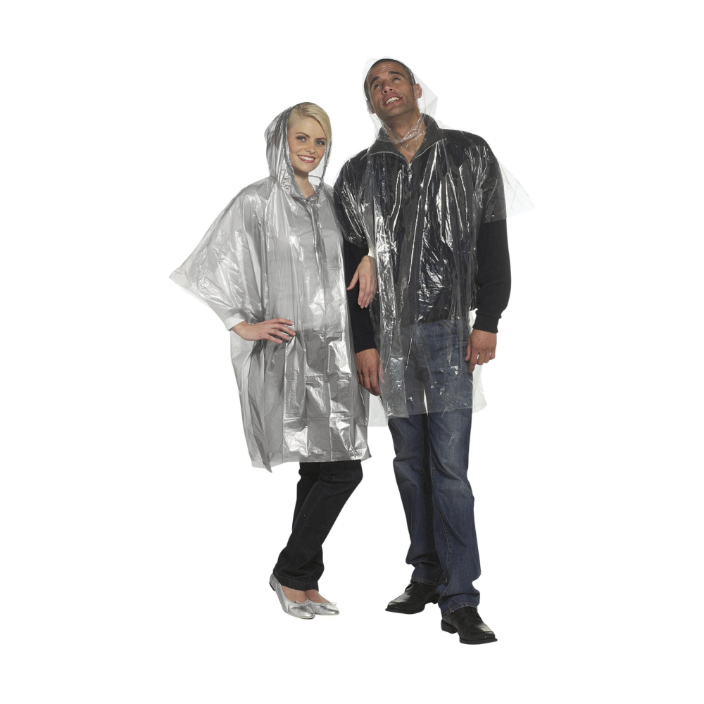 Logo trade promotional gift photo of: Clear poncho/raincoat