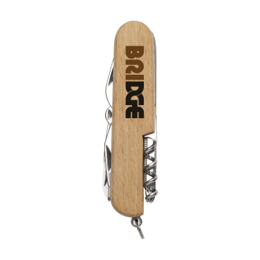 Logo trade promotional gifts image of: Beechwood Pocket knife