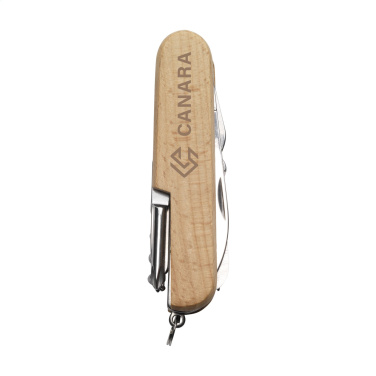 Logo trade promotional gifts picture of: Beechwood Pocket knife