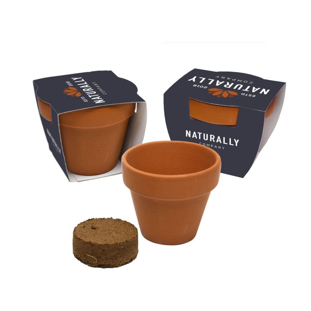 Logo trade promotional merchandise picture of: Flowermix Terracotta flower seeds