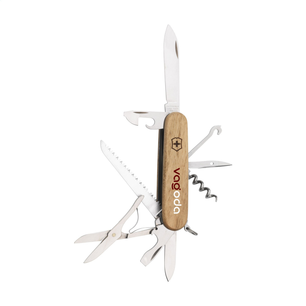 Logo trade corporate gifts image of: Victorinox Huntsman Wood pocket knife