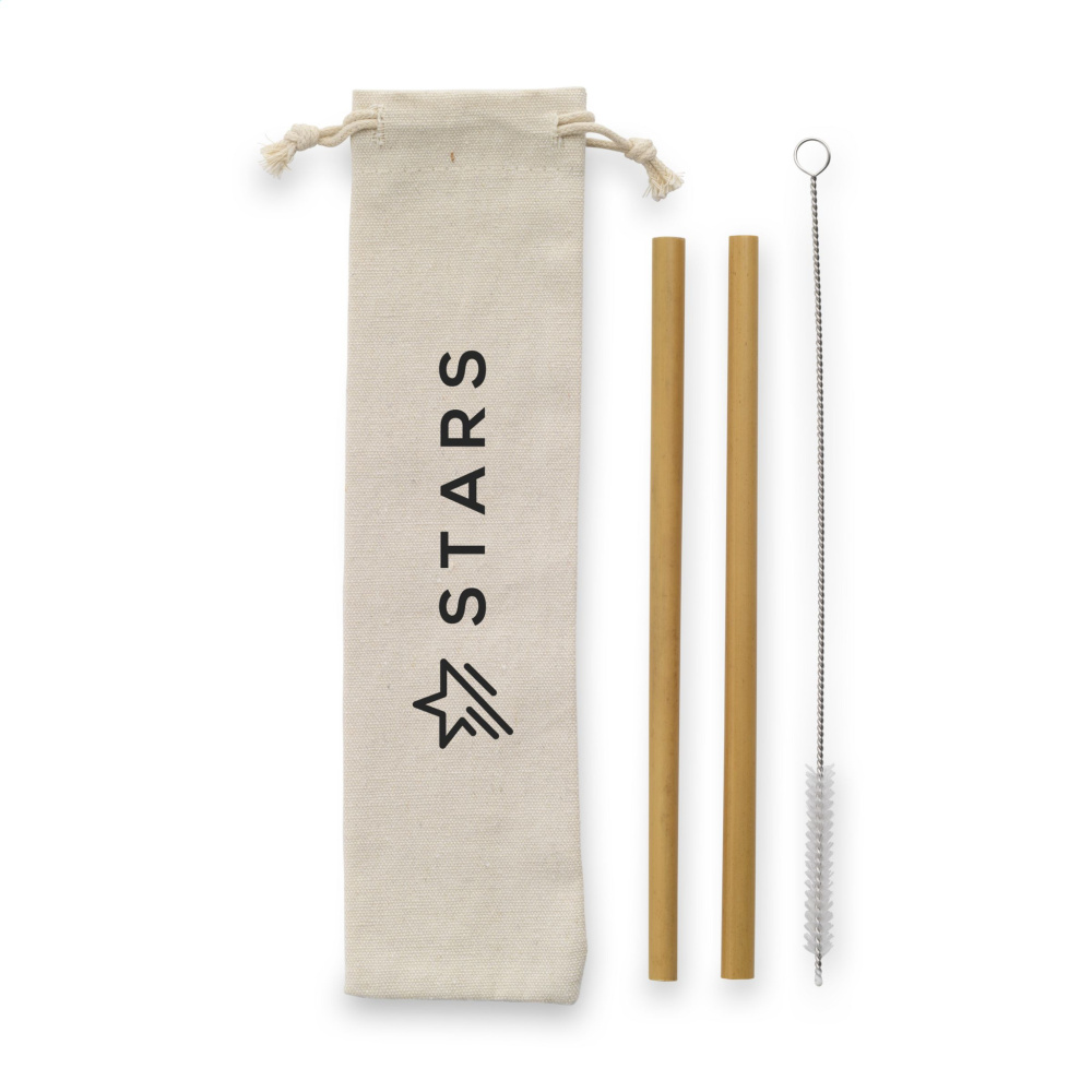 Logotrade corporate gift image of: ECO Bamboe Straw Set bamboo straws