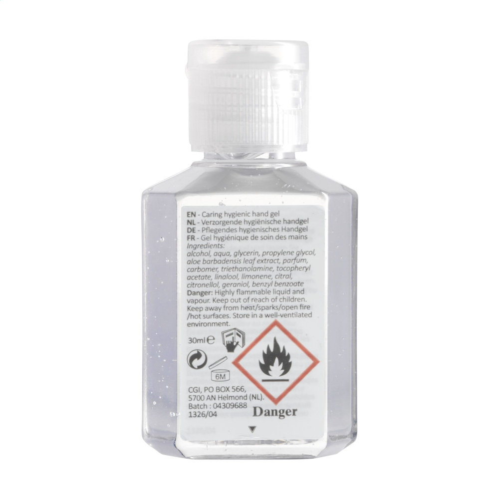 Logo trade corporate gifts image of: Caring Hygienic Hand Gel 30 ml