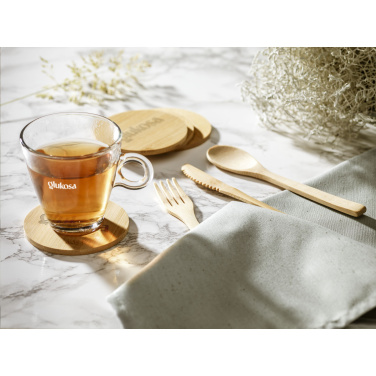 Logo trade business gifts image of: Bambu Cutlery Set