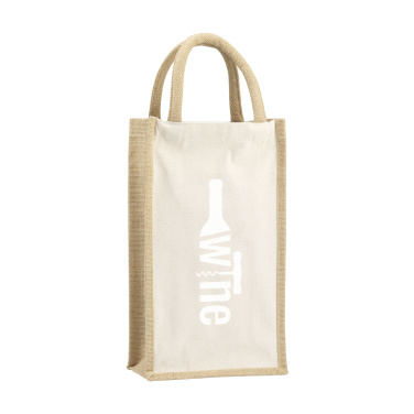 Logotrade advertising product image of: Jute Canvas Double Wine Bag