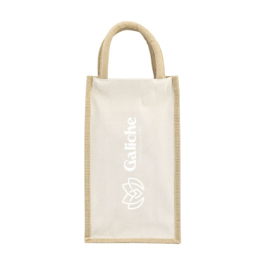 Logotrade promotional giveaways photo of: Jute Canvas Double Wine Bag