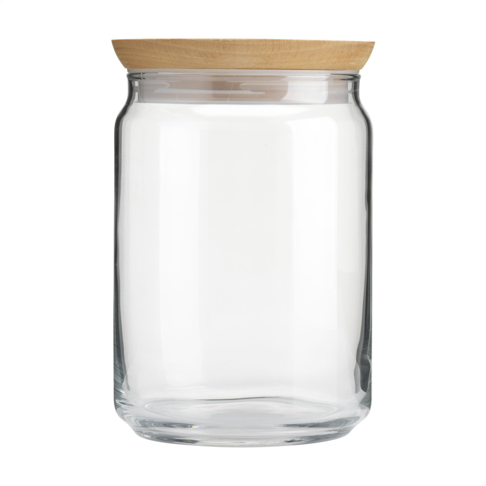 Logo trade promotional giveaways picture of: Wood Jar Storage