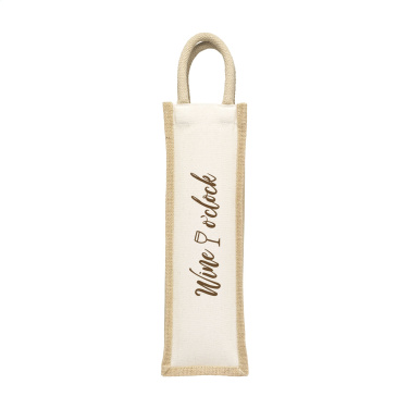 Logotrade business gift image of: Jute Canvas Wine Bag