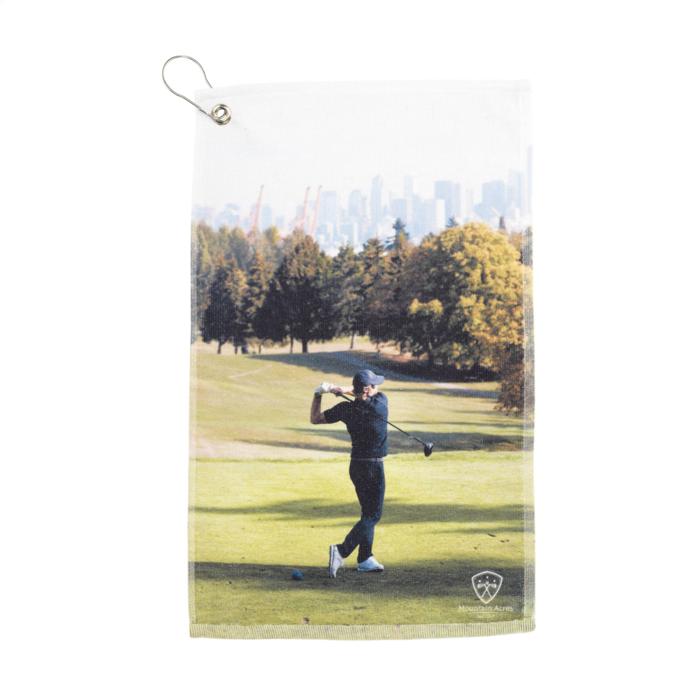 Logo trade promotional merchandise image of: GolfTowel 400 g/m² 30x50