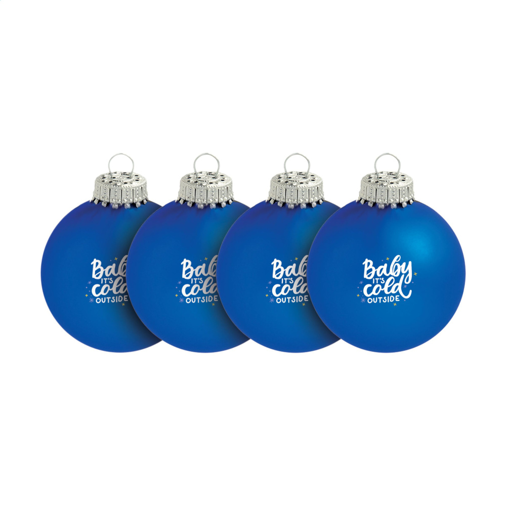 Logotrade corporate gift image of: Christmas Bauble Ø 6 cm - set of 4 - Made in Europe