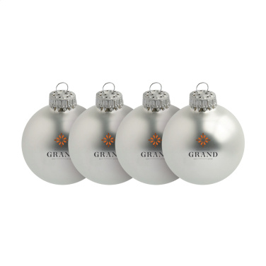 Logo trade promotional giveaways image of: Christmas Bauble Ø 6 cm - set of 4 - Made in Europe