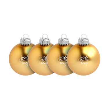 Logo trade promotional items picture of: Christmas Bauble Ø 6 cm - set of 4 - Made in Europe