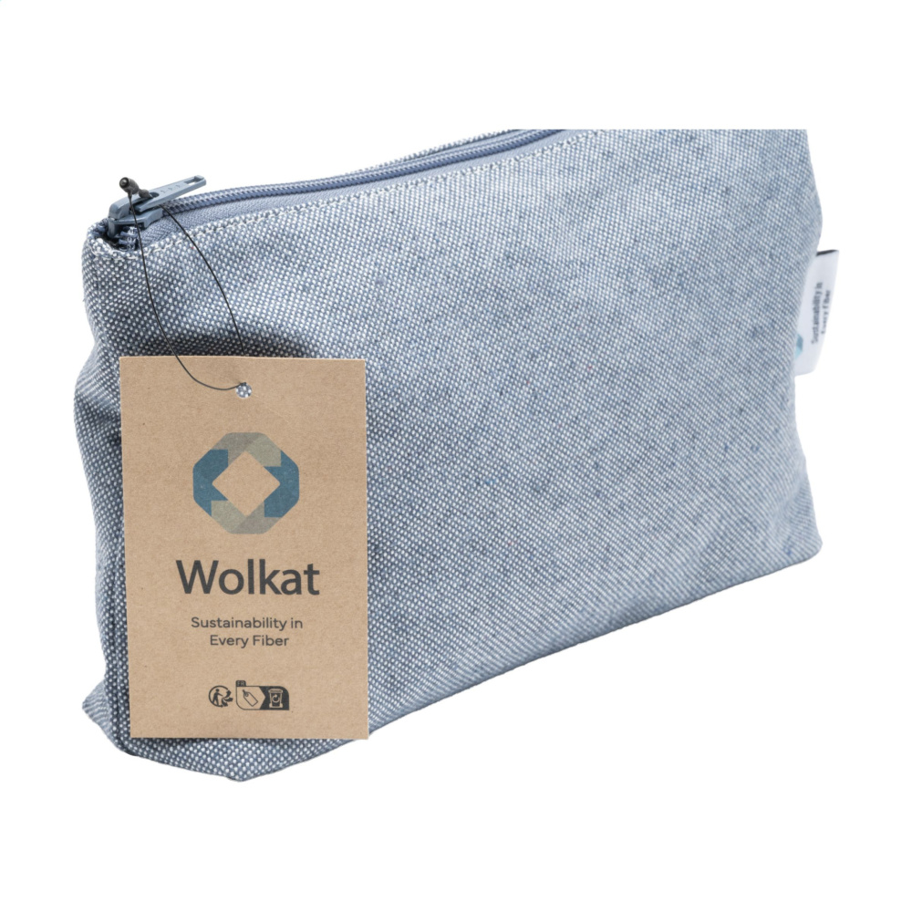 Logo trade promotional giveaways image of: Wolkat Safi Recycled Textile Cosmetic Bag