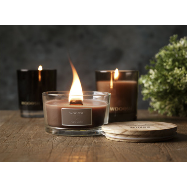 Logotrade promotional merchandise picture of: Wooosh Flame Scented Candle Dark Amber