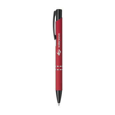 Logo trade business gifts image of: Ebony Rubberised pen