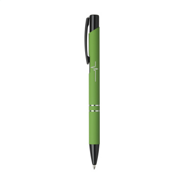 Logo trade promotional product photo of: Ebony Rubberised pen