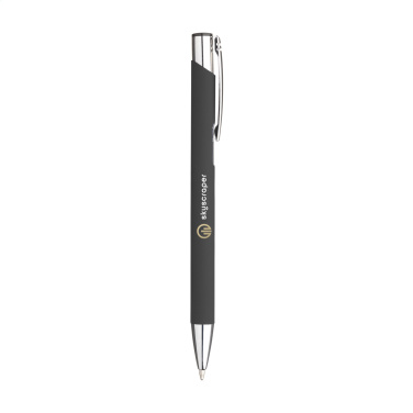 Logo trade promotional giveaways picture of: Ebony Soft Touch pen