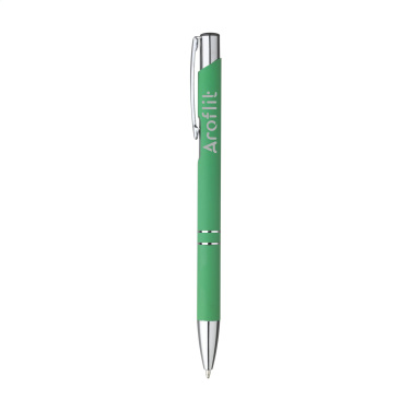 Logo trade business gift photo of: Ebony Soft Touch Accent pen