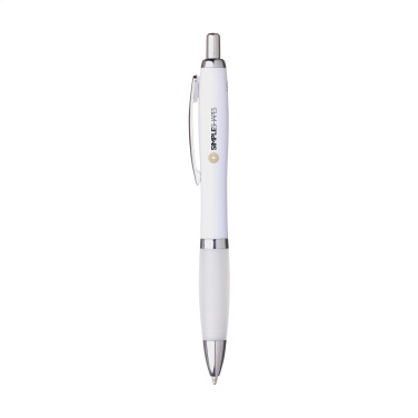 Logo trade promotional giveaways image of: Athos Trans GRS Recycled ABS pen