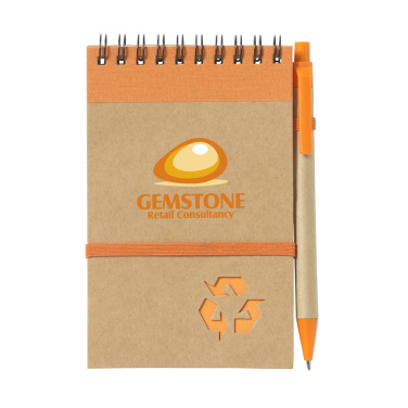 Logo trade business gifts image of: RecycleNote-M Paper notebook