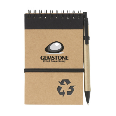 Logo trade corporate gifts image of: RecycleNote-M Paper notebook