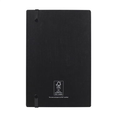 Logo trade advertising products image of: Bamboo Journal Naked Spine Paper Notebook Black A5