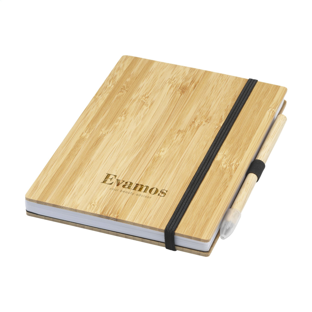 Logo trade corporate gifts picture of: BambooPlus Paper Notebook A5 - Inkless Pen