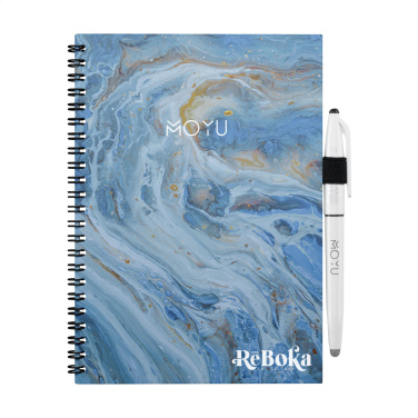 Logo trade business gifts image of: MOYU Erasable Stone Paper Notebook Custom SoftCover