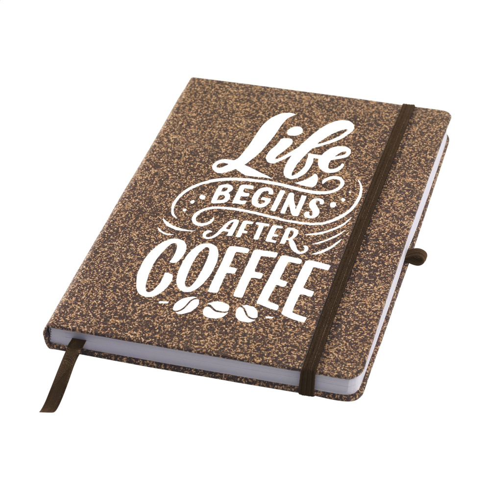 Logotrade promotional gift image of: CoffeeGround Cork Paper Notebook A5