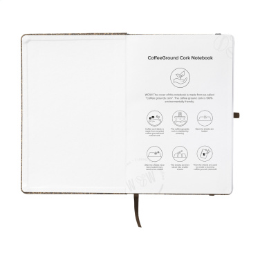 Logo trade corporate gift photo of: CoffeeGround Cork Paper Notebook A5