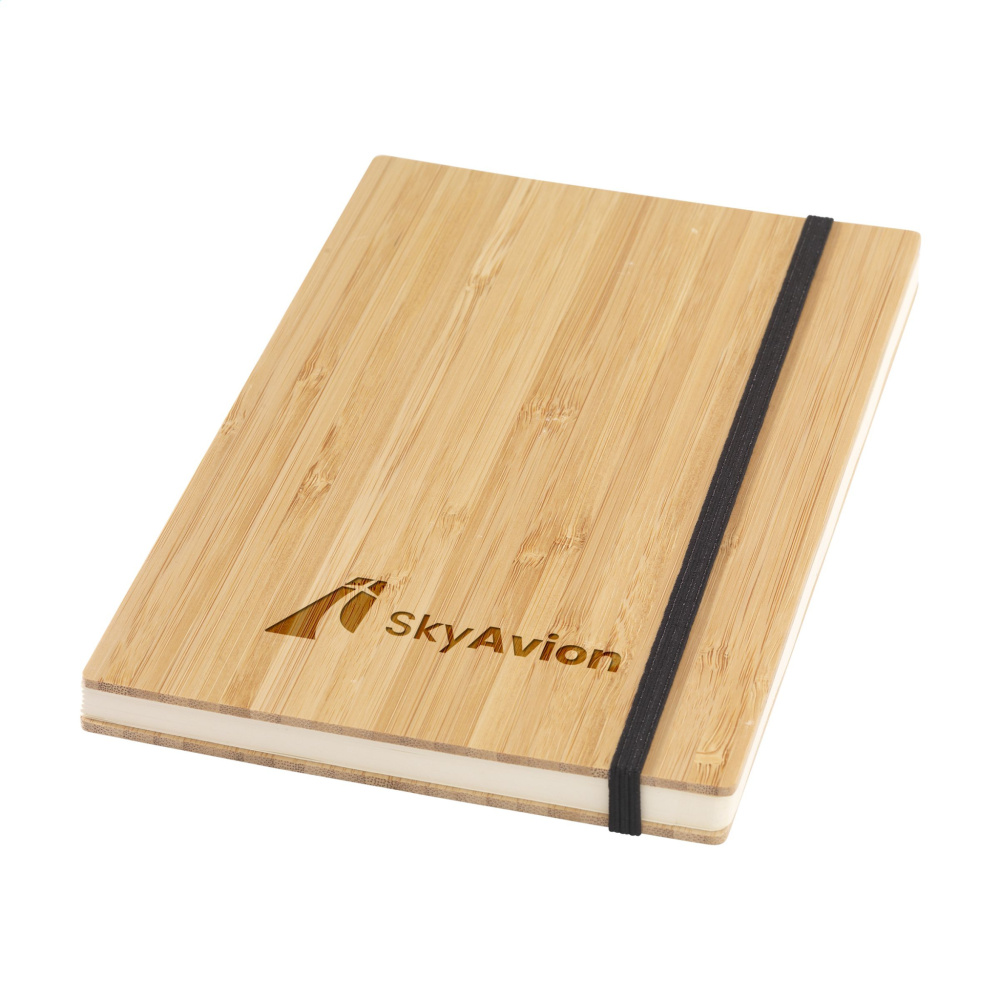 Logo trade corporate gift photo of: Bamboo Journal Naked Spine Paper Notebook A5